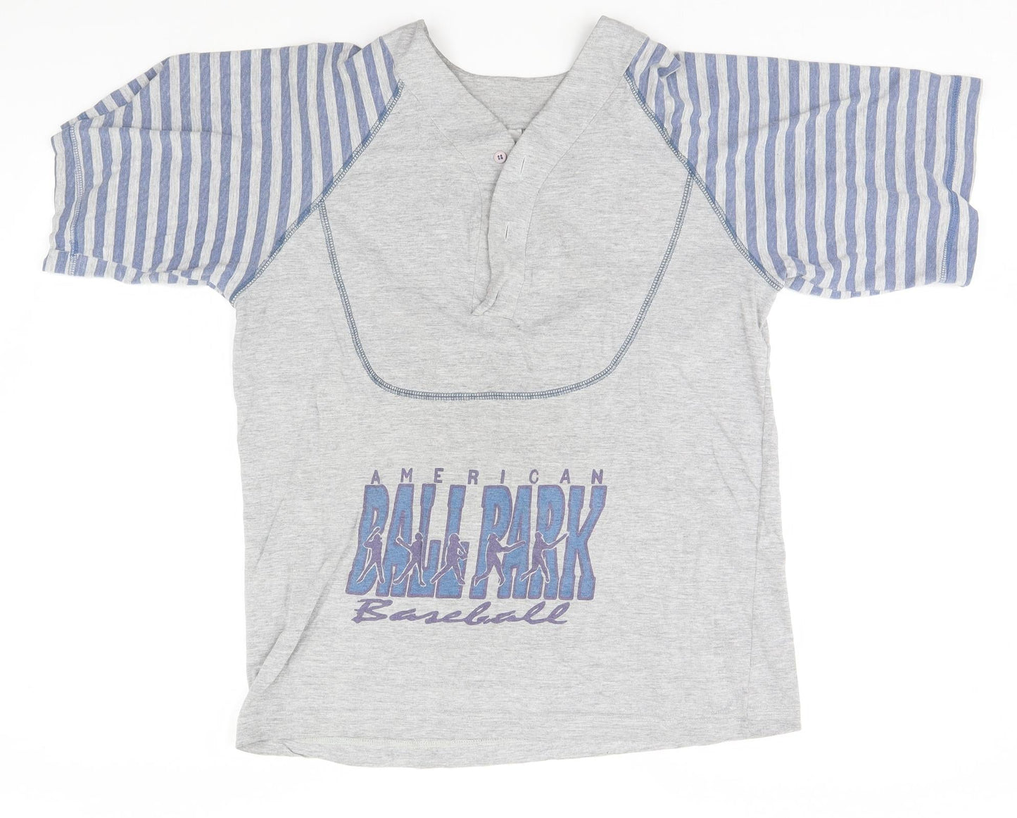 Preworn Mens Grey    Pyjama Top   - Baseball