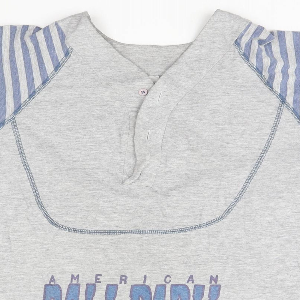 Preworn Mens Grey    Pyjama Top   - Baseball