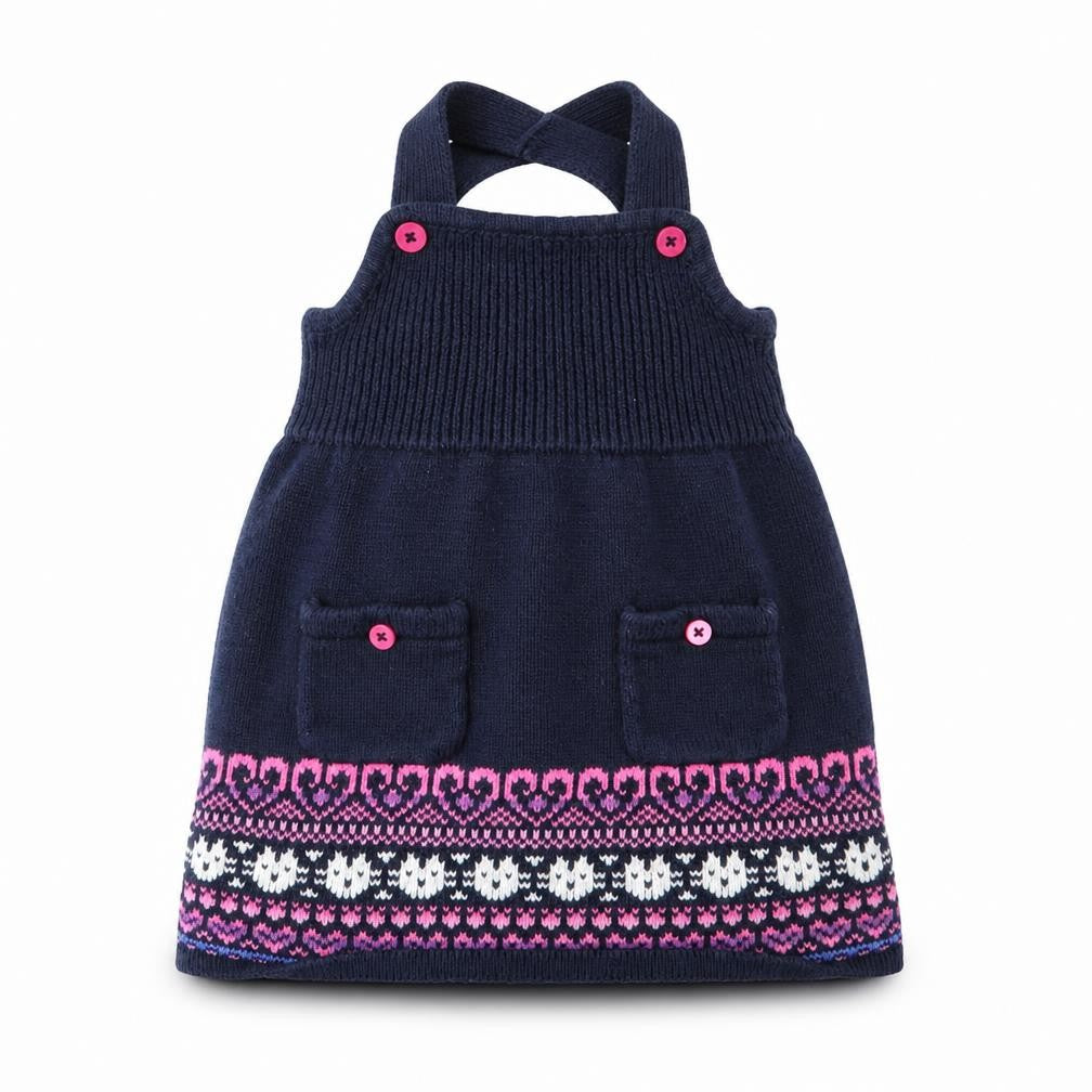 Preworn Girls Blue   Pinafore/Dungaree Dress  Size 12 Months