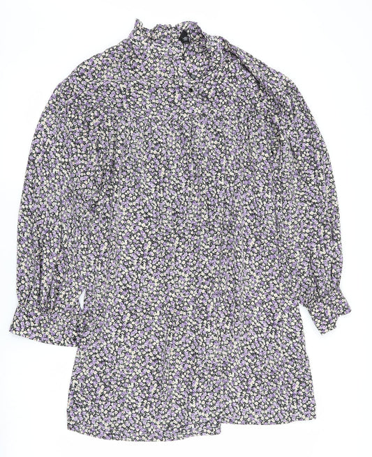 VERO MODA Womens Black Floral  A-Line  Size 12