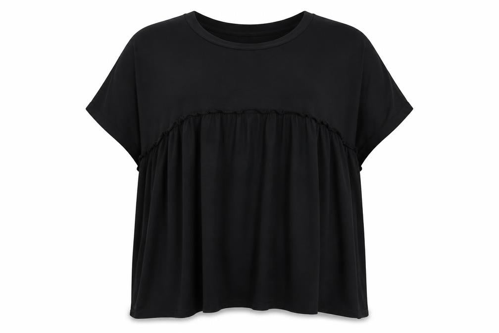 George Womens Black   Basic T-Shirt Size 12