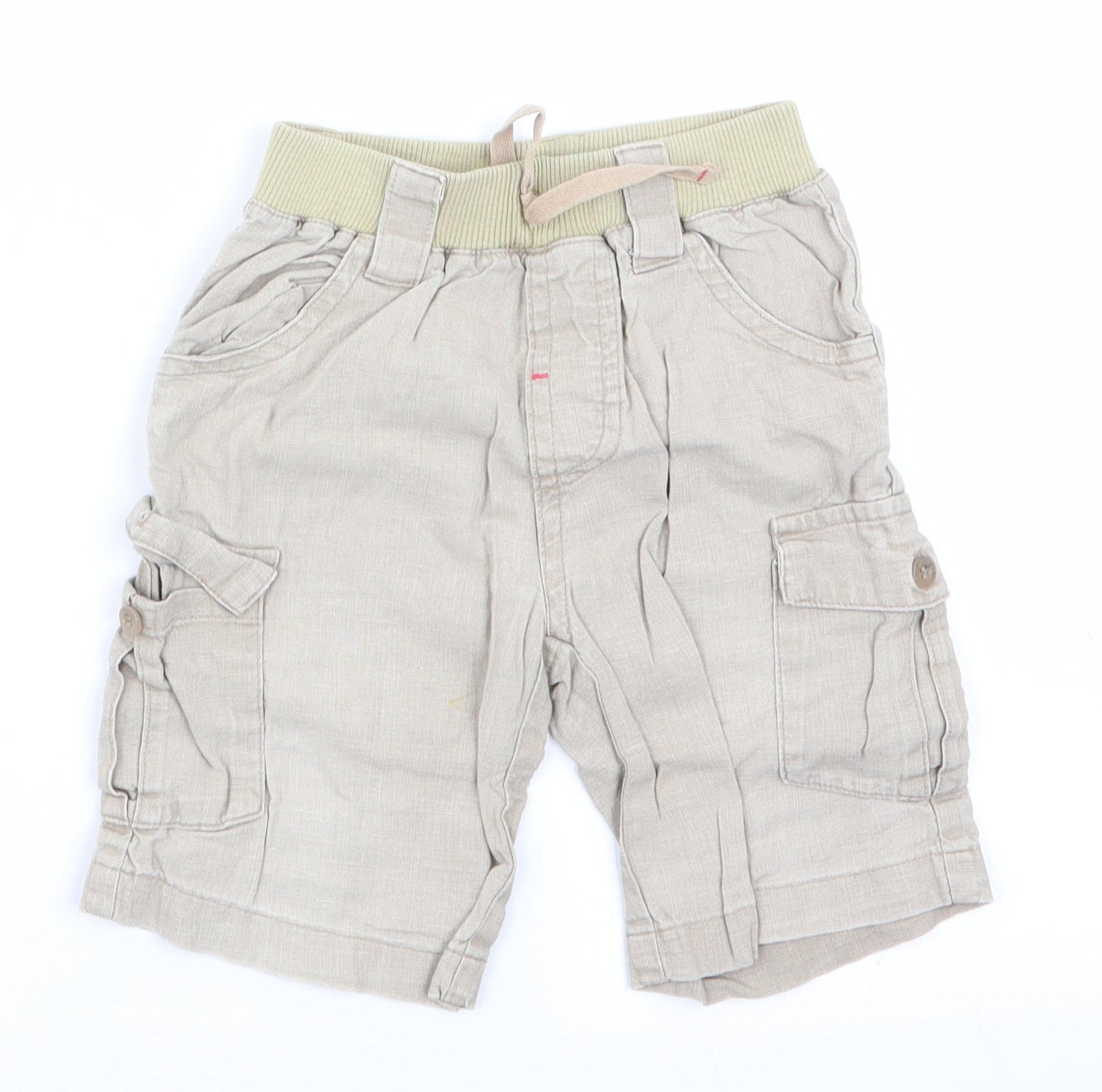 Mothercare Boys Beige   Cargo Trousers Size 12-18 Months