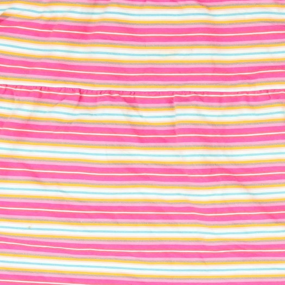 Mini Boutique Girls Pink Striped  Tunic Blouse Size 4-5 Years