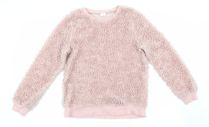 F&F Girls Pink   Pullover Jumper Size 13-14 Years