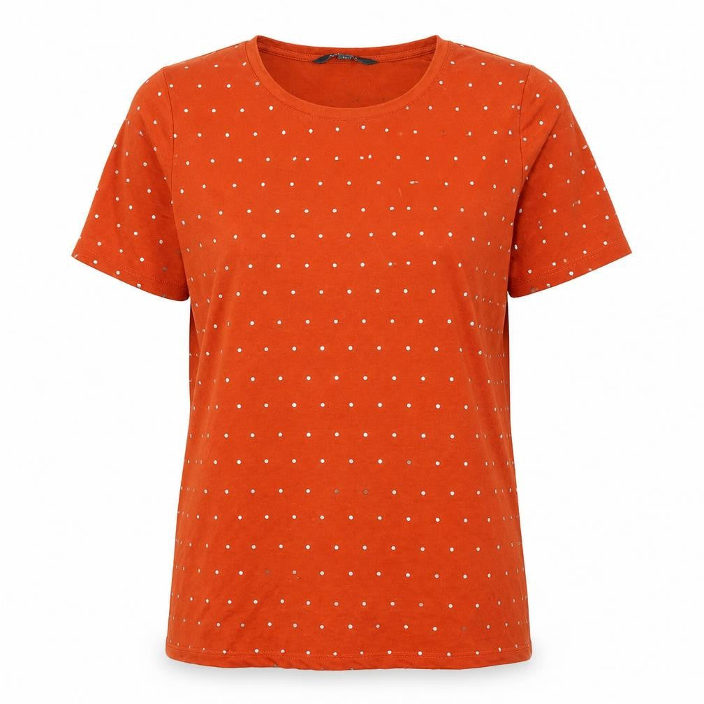 LOVE TEES Womens Orange   Basic T-Shirt Size 14