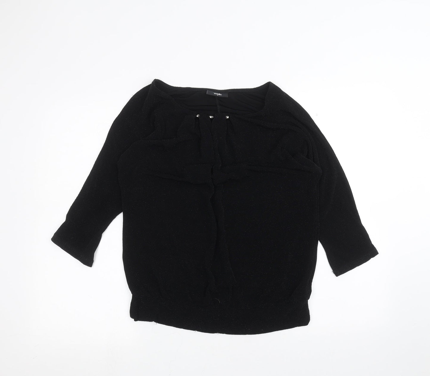 Wallis Womens Black   Basic T-Shirt Size M