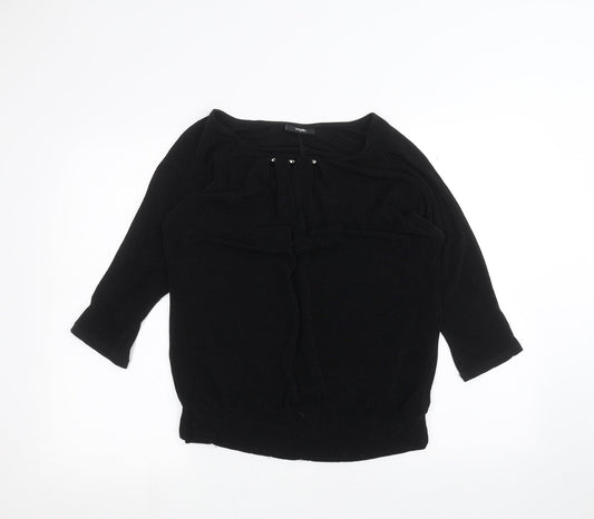 Wallis Womens Black   Basic T-Shirt Size M
