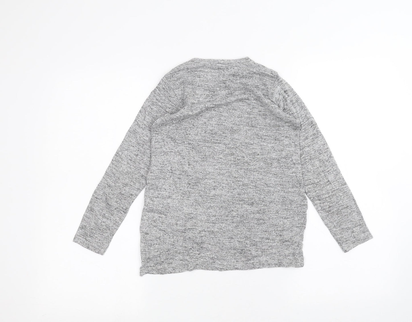 meybiy kids Girls Grey   Basic T-Shirt Size 9-10 Years