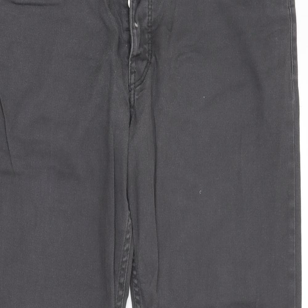 H&M Womens Grey   Straight Jeans Size 6 L32 in
