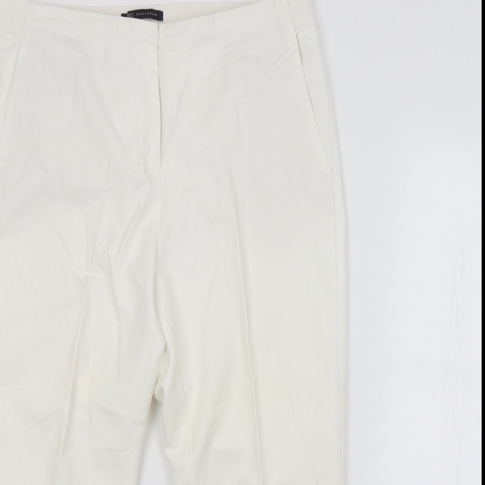 M&S Womens White   Cropped Trousers  L20 in