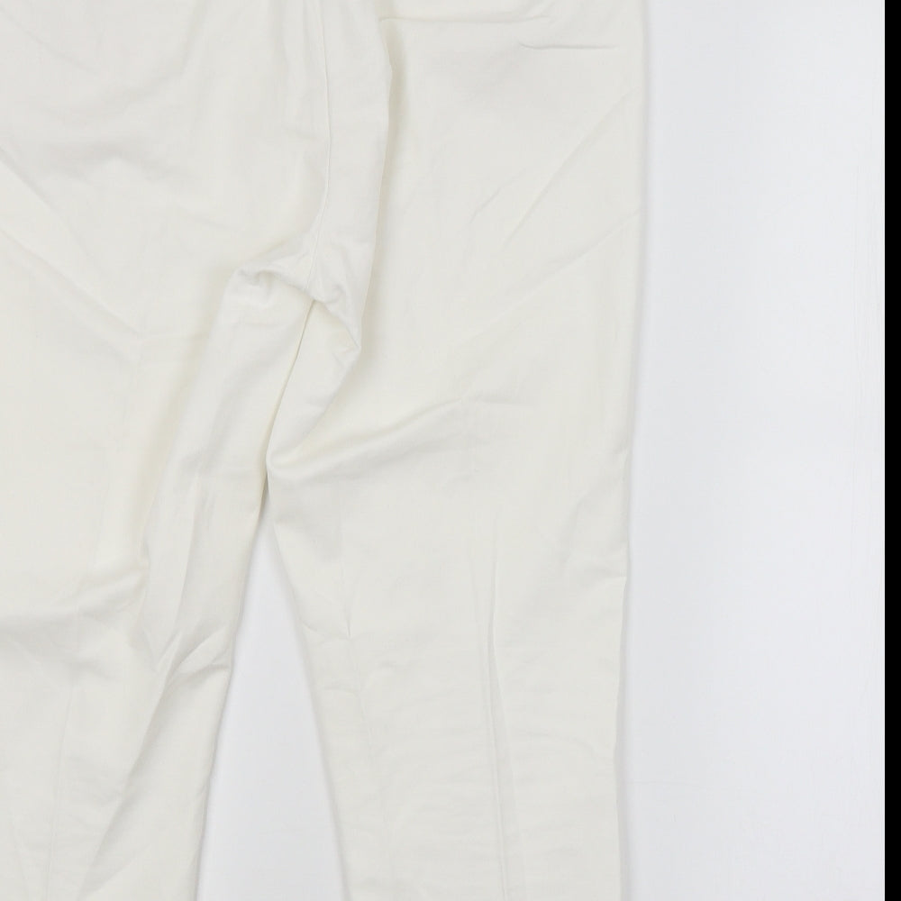 M&S Womens White   Cropped Trousers  L20 in
