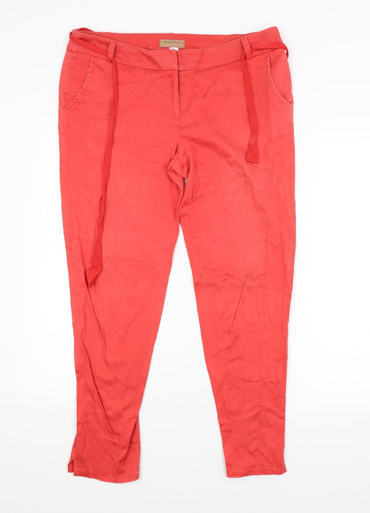 Preworn Womens Red   Trousers  Size 16 L27 in