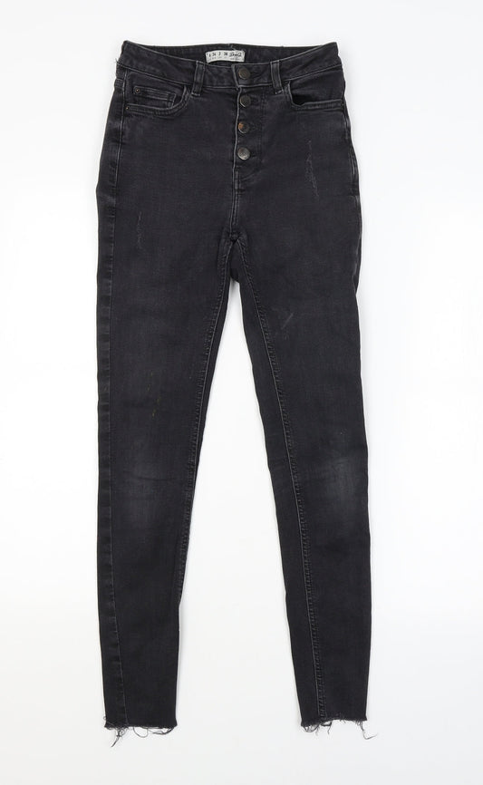 DENIM CO. Womens Grey   Skinny Jeans Size 6 L26 in