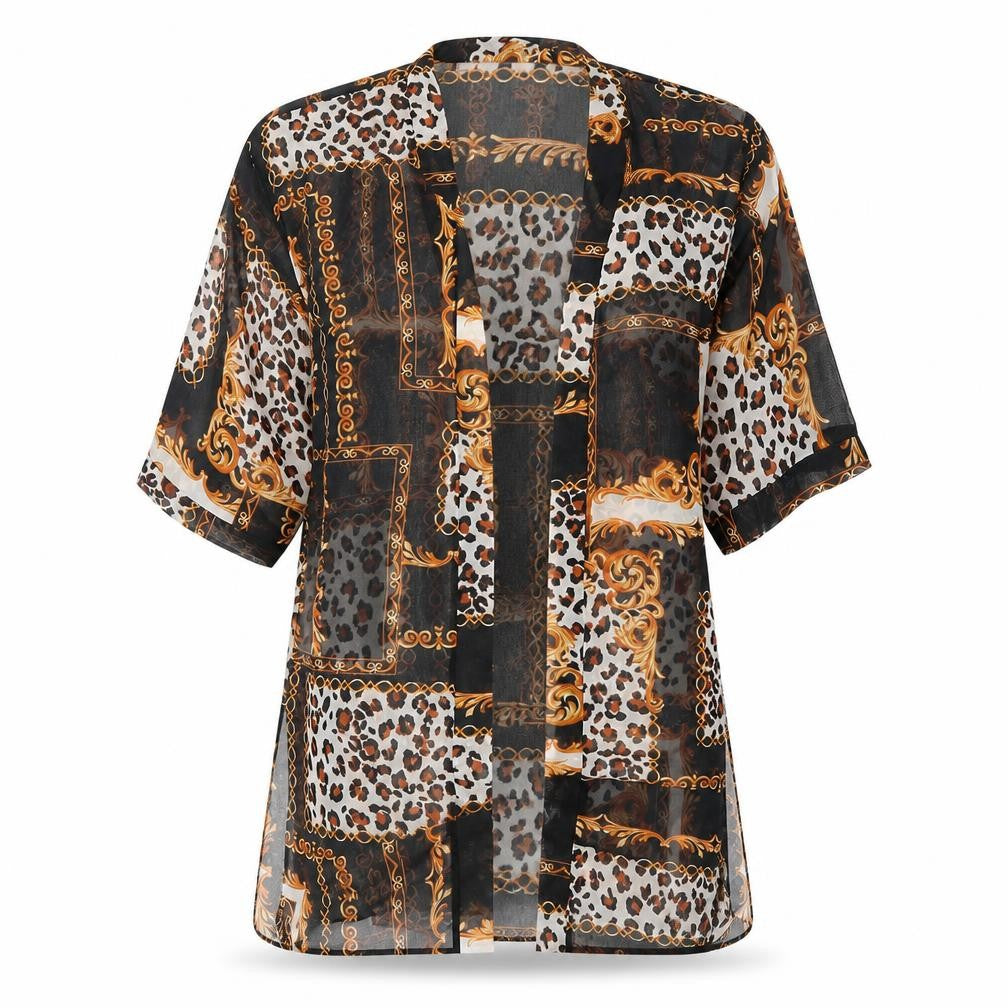 New Look  Womens Multicoloured Animal Print  Wrap Blouse Size S