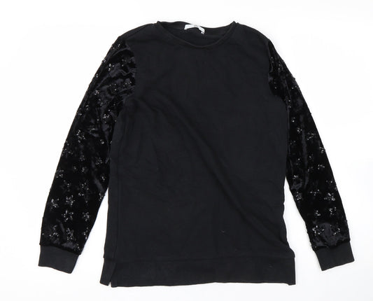 M&S Girls Black   Pullover Jumper Size 11-12 Years