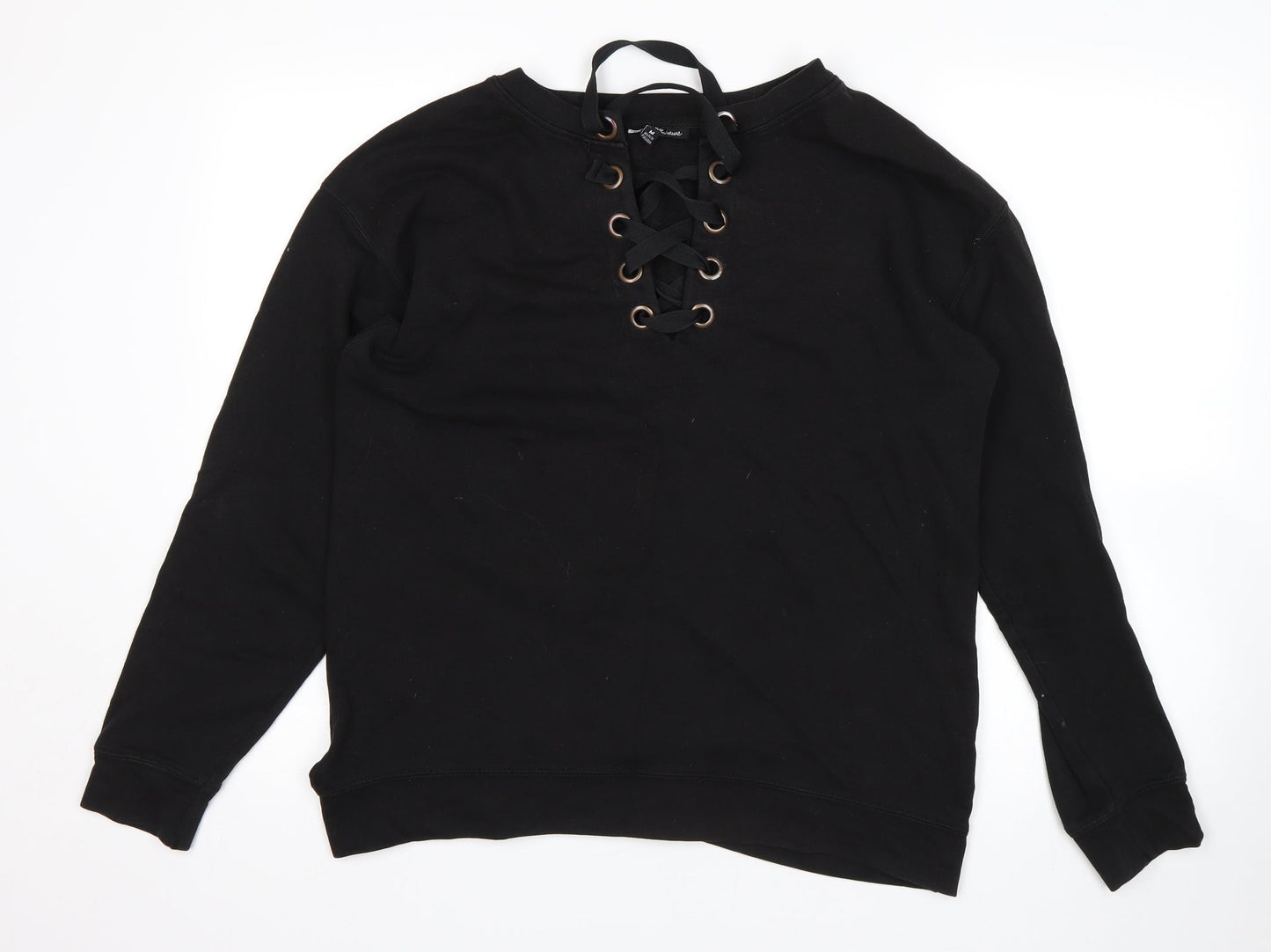 Preworn Womens Black   Pullover Sweatshirt Size M