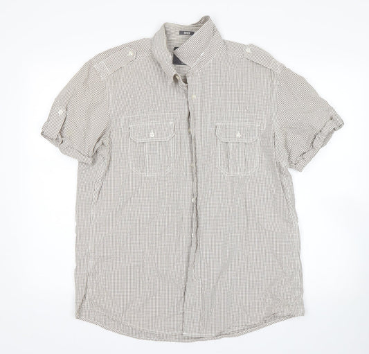 H&M Mens Multicoloured Check   Button-Up Size L