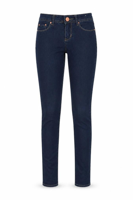 Front view of Denim Co women’s blue skinny jeans, size UK 6, 30-inch leg