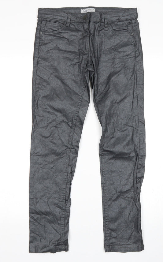 Pocopiano Girls Silver   Skinny Jeans Size 12-13 Years