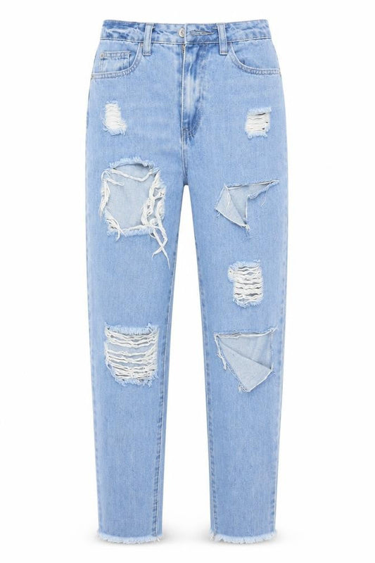 riot Womens Blue  Denim Mom Jeans Size 6 L29 in