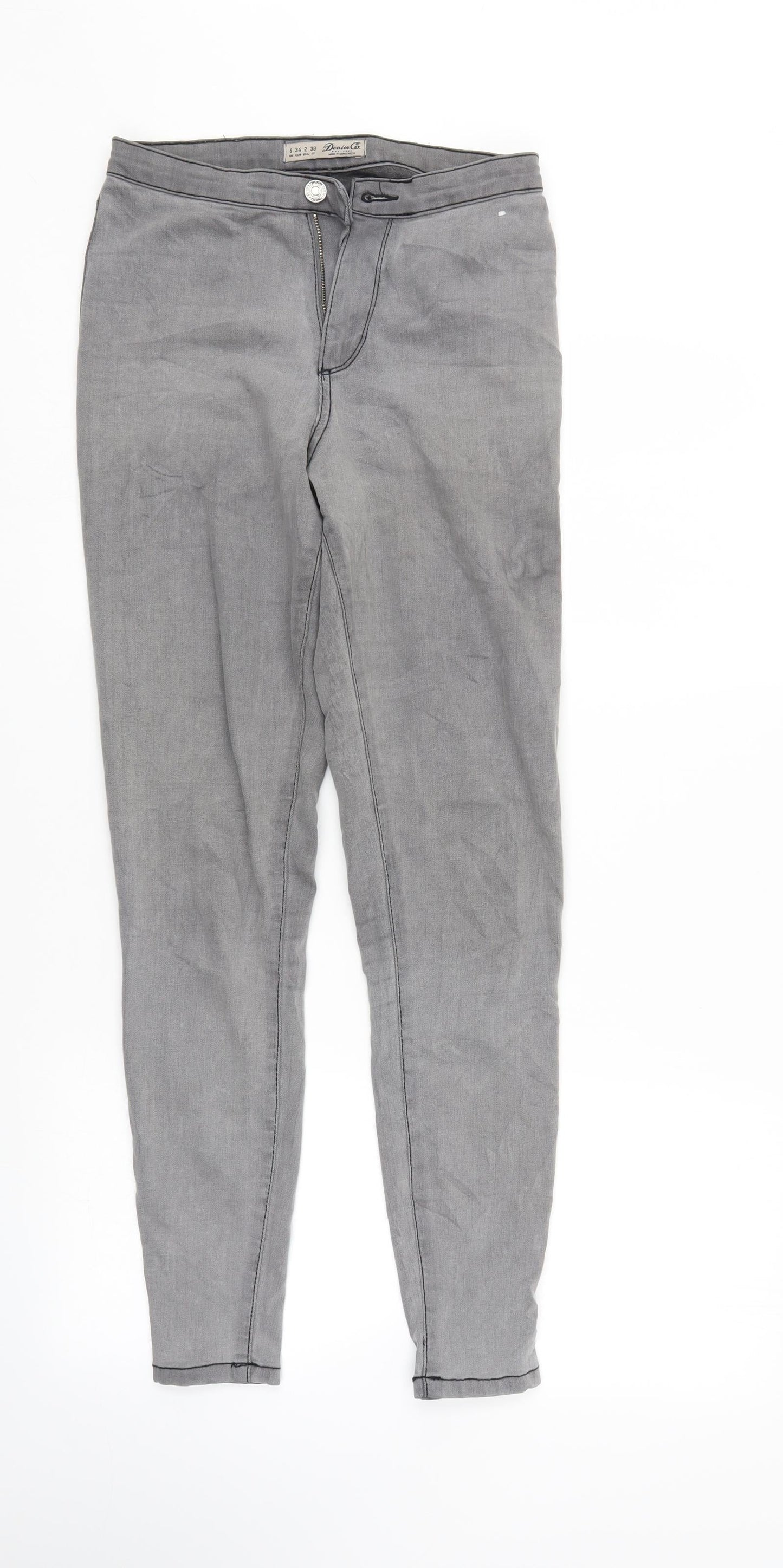 DENIM CO Womens Grey  Denim Tapered Jeans Size 6 L28 in