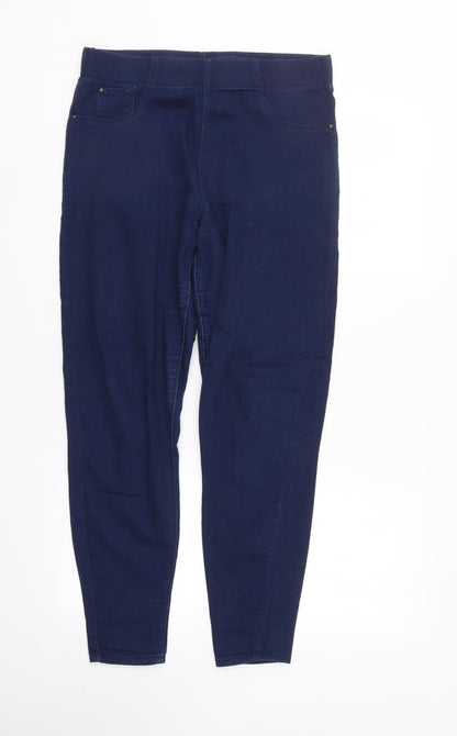 Additional front view of /Denim women’s blue denim jegging jeans, size UK 10, 31-inch leg