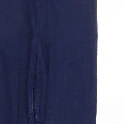 Close-up detail of /Denim women’s blue denim jegging jeans, size UK 10, 31-inch leg