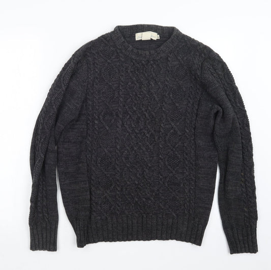 H&M Womens Grey  Knit Pullover Jumper Size S