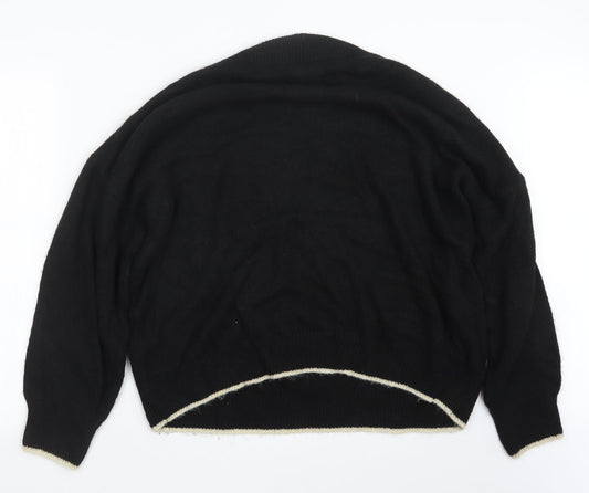 NEXT Womens Black  Knit Pullover Jumper Size XL