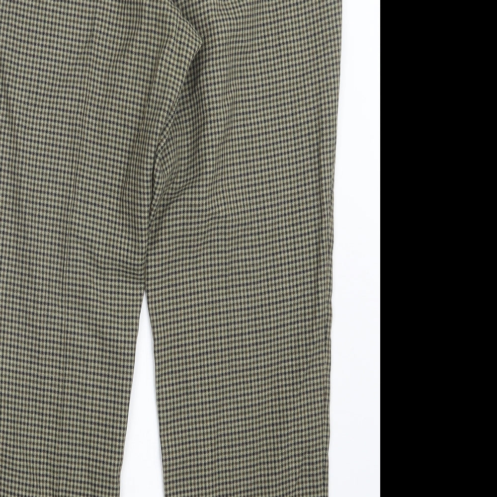 Preworn Womens Beige Check  Trousers  Size 30 in L28 in