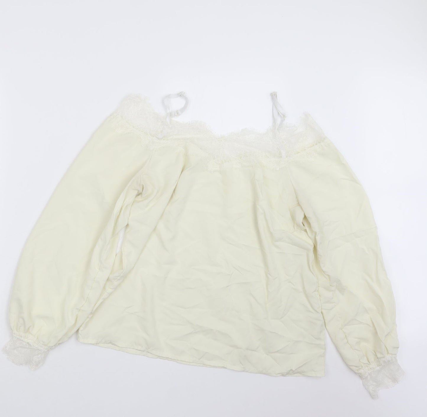 Preworn Womens Ivory   Basic Blouse Size M