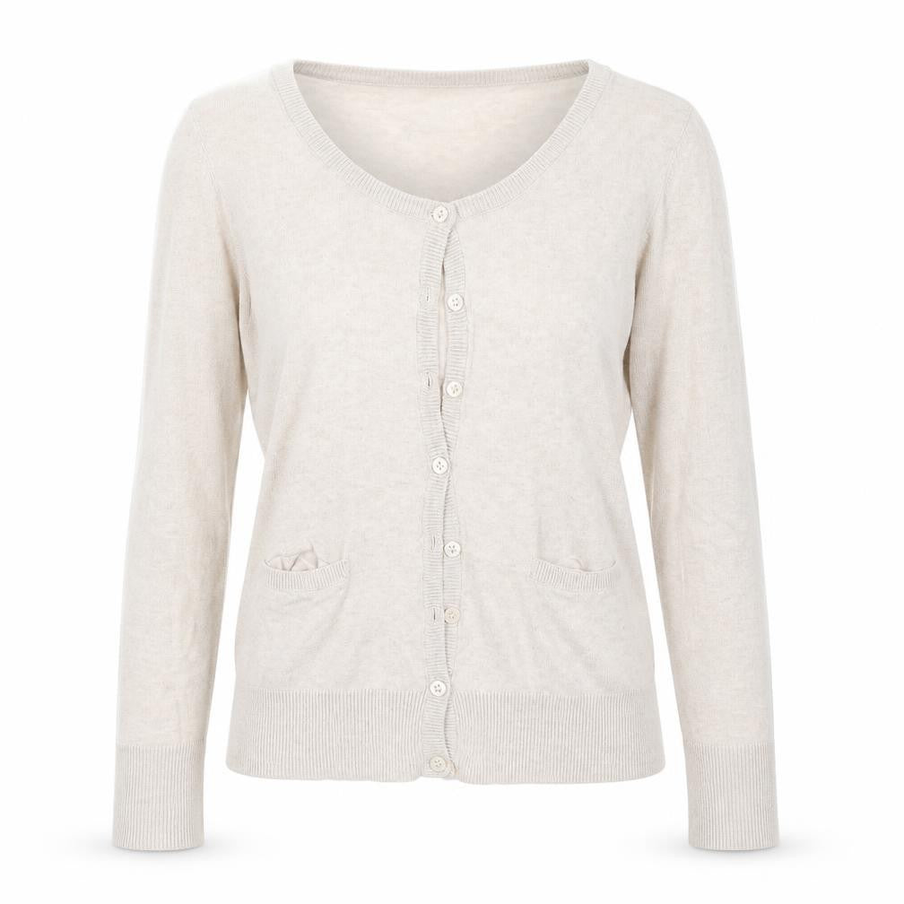 H&M Womens Beige  Knit Cardigan Jumper Size M