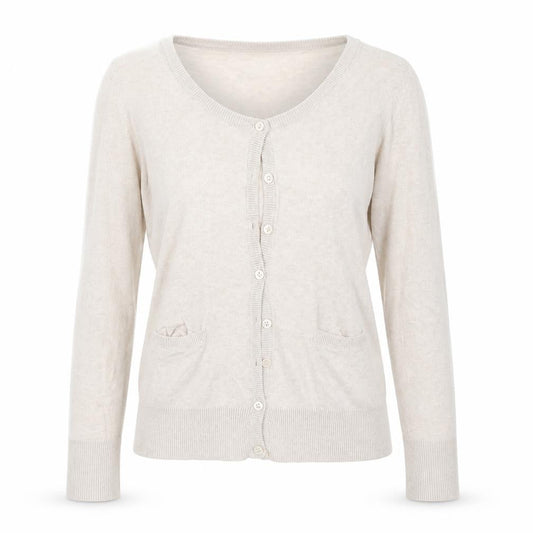 H&M Womens Beige  Knit Cardigan Jumper Size M