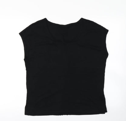 Preloved Dorothy Perkins Womens Black   Basic T-Shirt Size 10 - Front