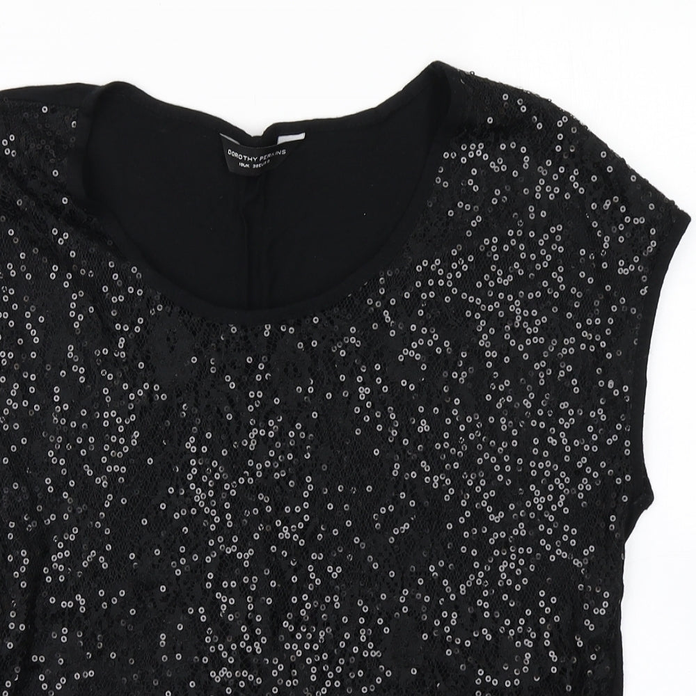 Dorothy Perkins Womens Black   Basic T-Shirt Size 10
