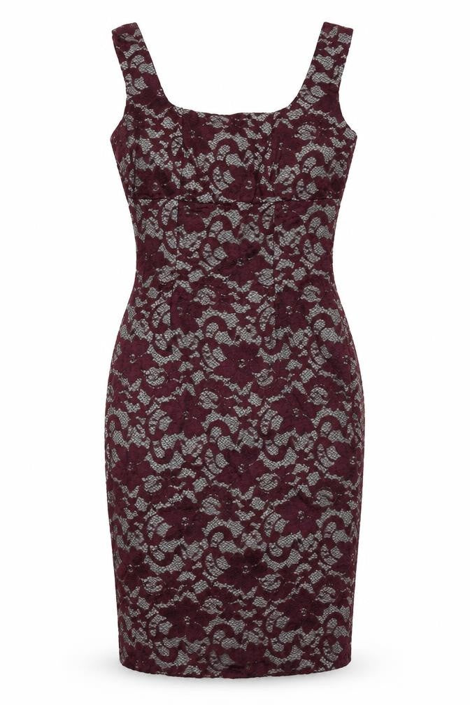 Hybrid Womens Purple  Lace Pencil Dress  Size 12