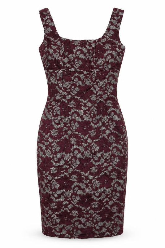 Hybrid Womens Purple  Lace Pencil Dress  Size 12