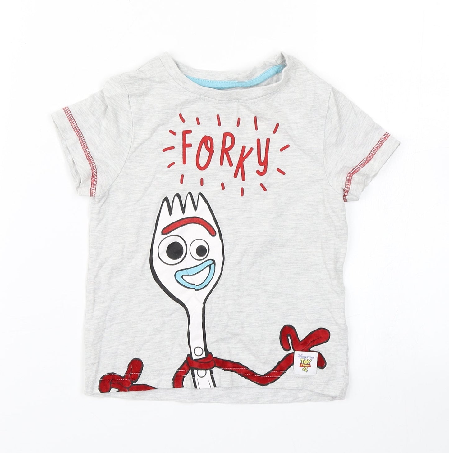 Character.com Boys Grey   Basic T-Shirt Size 2 Years  - Disney Toy Story 4 Forky