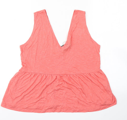Primark Womens Orange   Basic Tank Size M