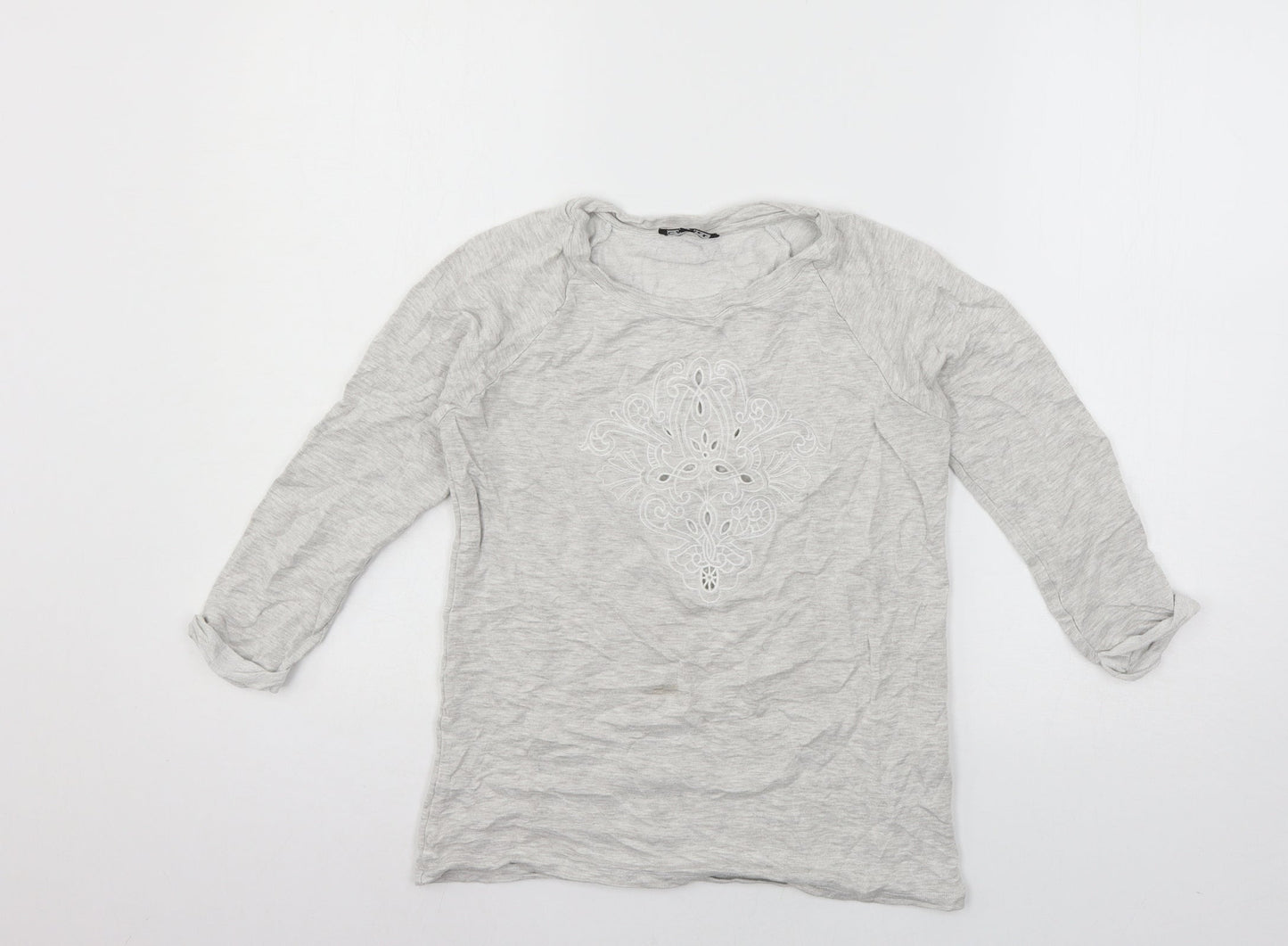 Caroll Womens Grey  Jersey Basic T-Shirt Size 8