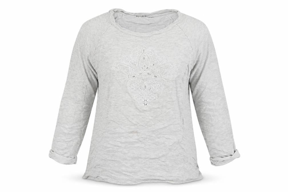 Caroll Womens Grey  Jersey Basic T-Shirt Size 8