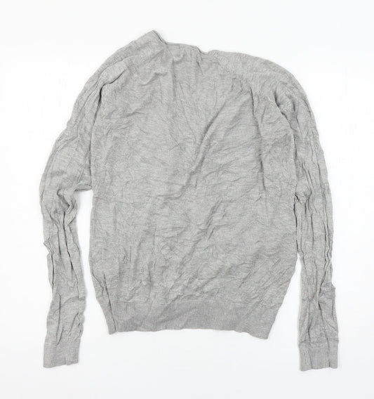Preworn Womens Grey  Knit Cardigan Jumper Size L