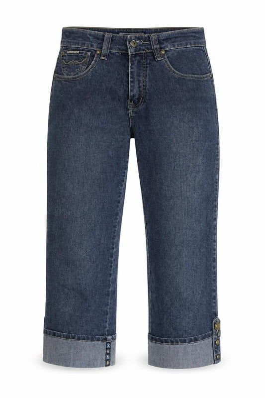 Kai Weishi Womens Blue  Denim Cropped Jeans Size 28 in L22 in