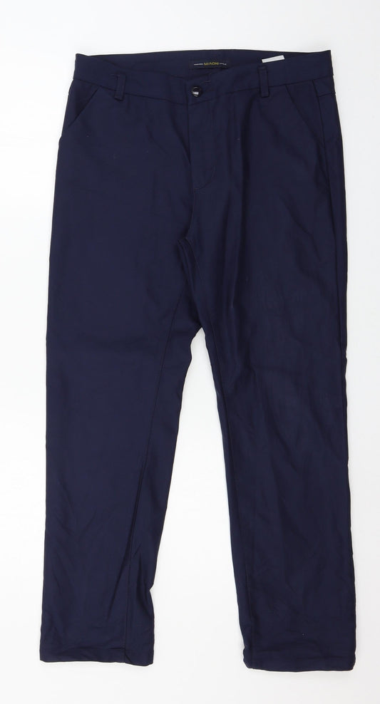 Miaoni Womens Blue   Trousers  Size 32 in L28 in