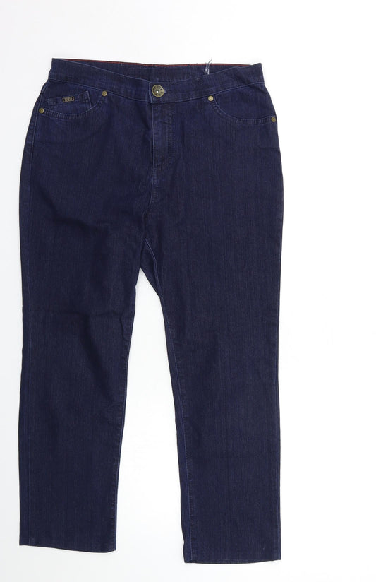 Preworn Womens Blue  Denim Straight Jeans Size 30 in L25 in