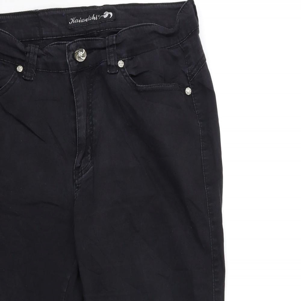 KAIUEISHI Womens Black   Cargo Trousers Size 33 in L22.5 in