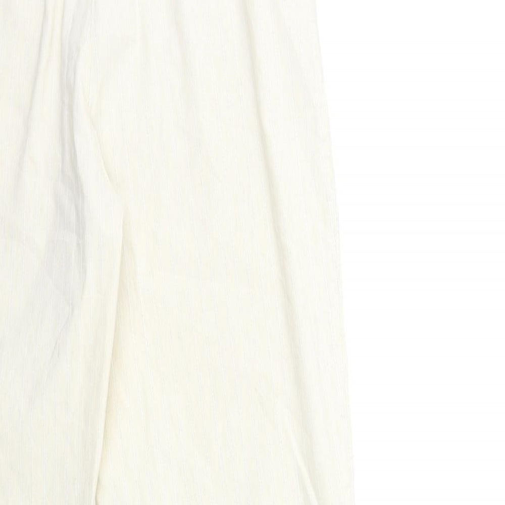 Preworn Womens White Striped  Trousers  Size 42 in L27 in