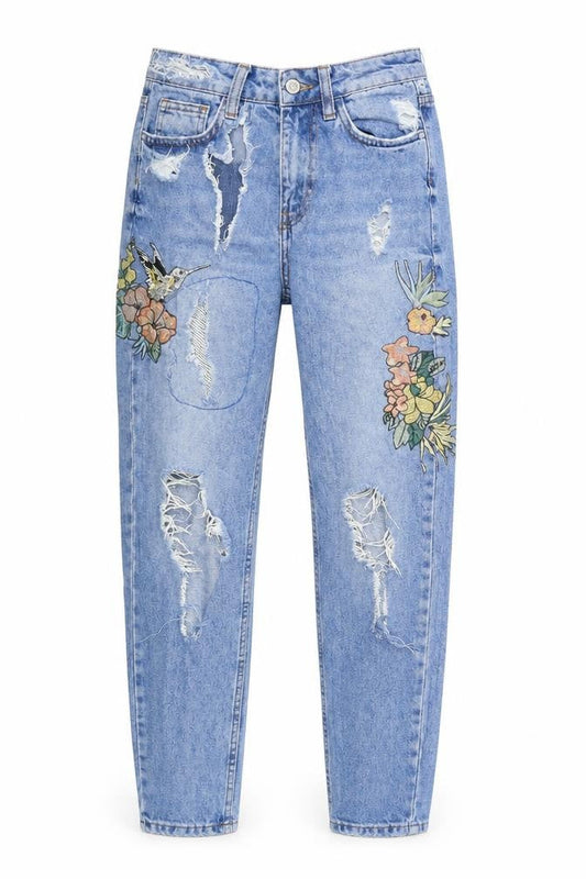 Denim & Co. Womens Blue  Denim Straight Jeans Size 6 L27 in