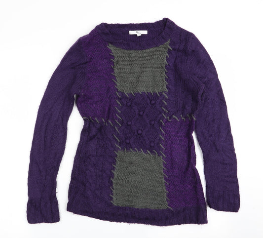 Klass Womens Purple   Pullover Jumper Size S