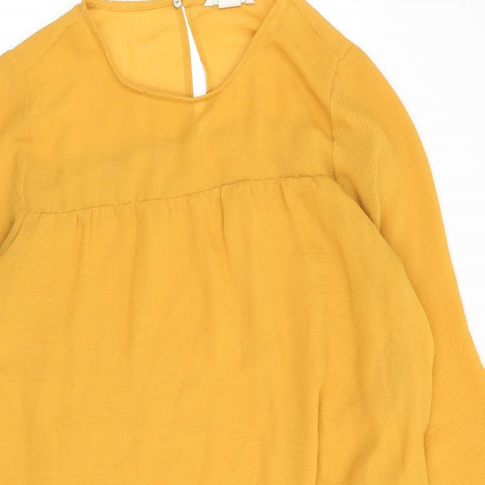 H&M Womens Yellow   Fit & Flare  Size 10